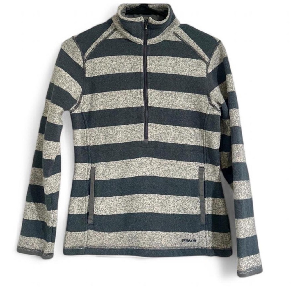Patagonia Better Sweater Half Zip Striped Fleece Pullover